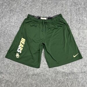Baylor Bears Shorts Mens L Green NCAA Football Dri Fit Nike Athletic Team Issued